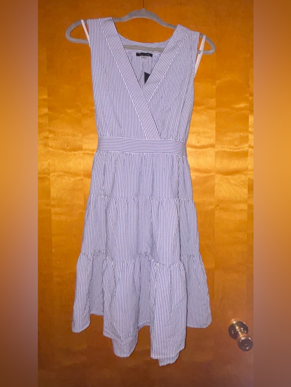 Tommy Hilfiger Blue and White Striped Dress